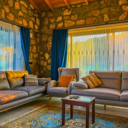 Nyaraló Luxury Stone House With Indoor - Outdoor Pools, Turkish Bath And Sauna In Fethiye