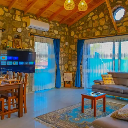 Luxury Stone House With Indoor - Outdoor Pools, Turkish Bath And Sauna In Fethiye 別荘 *