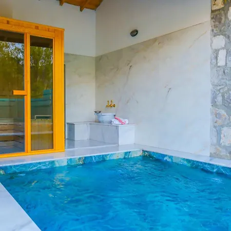 Luxury Stone House With Indoor - Outdoor Pools, Turkish Bath And Sauna In Fethiye